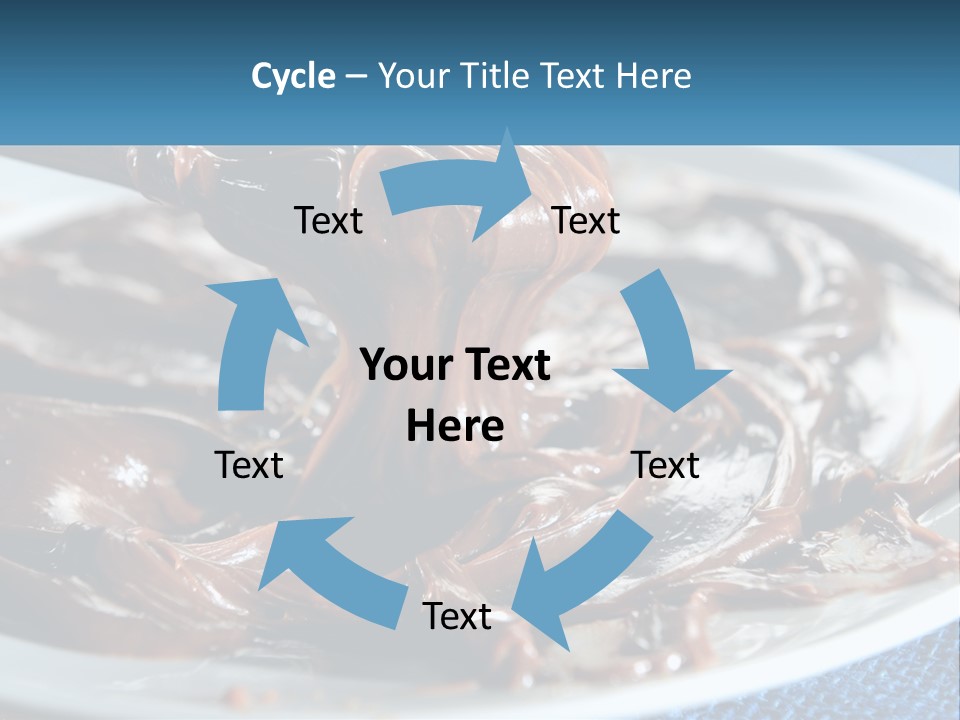 A Plate Of Melted Chocolate On A Table PowerPoint Template