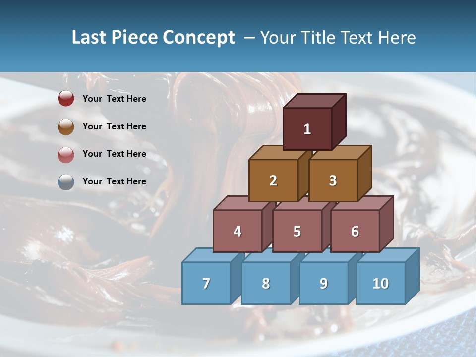 A Plate Of Melted Chocolate On A Table PowerPoint Template