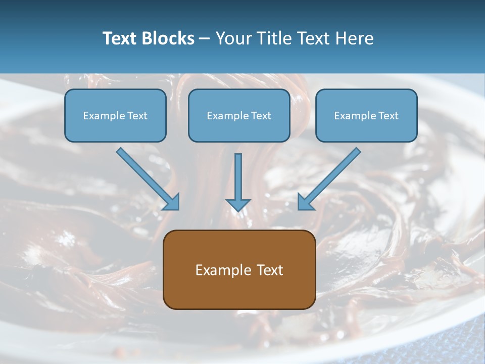 A Plate Of Melted Chocolate On A Table PowerPoint Template