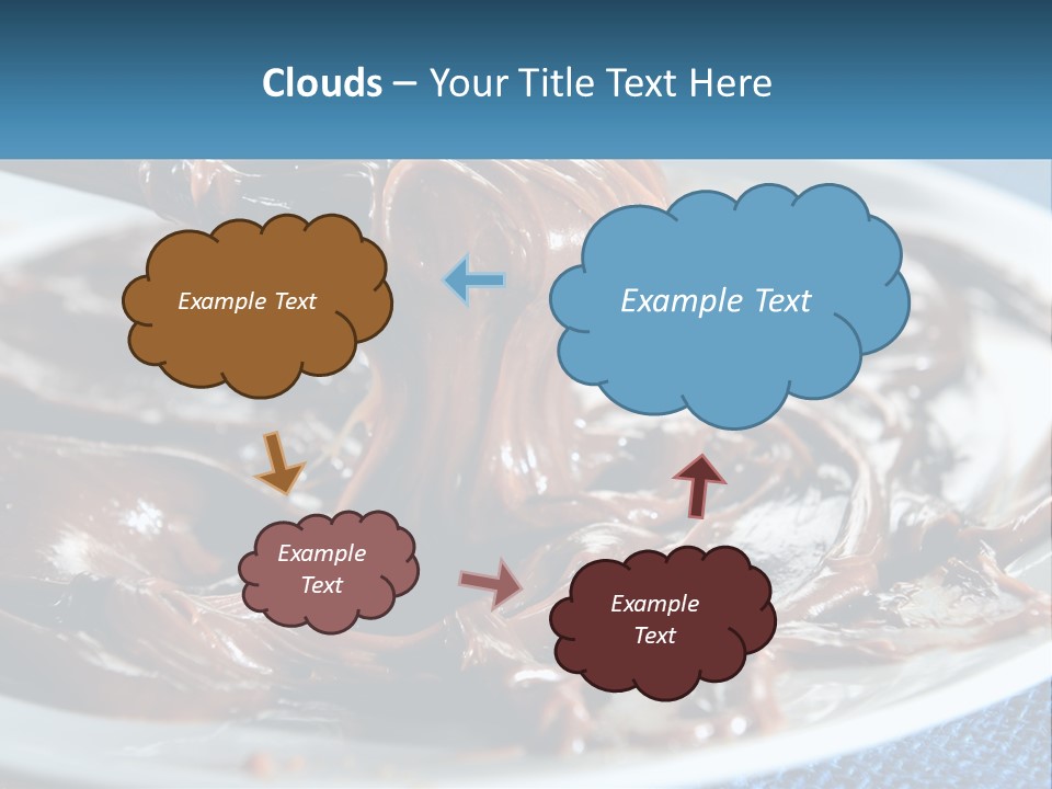 A Plate Of Melted Chocolate On A Table PowerPoint Template