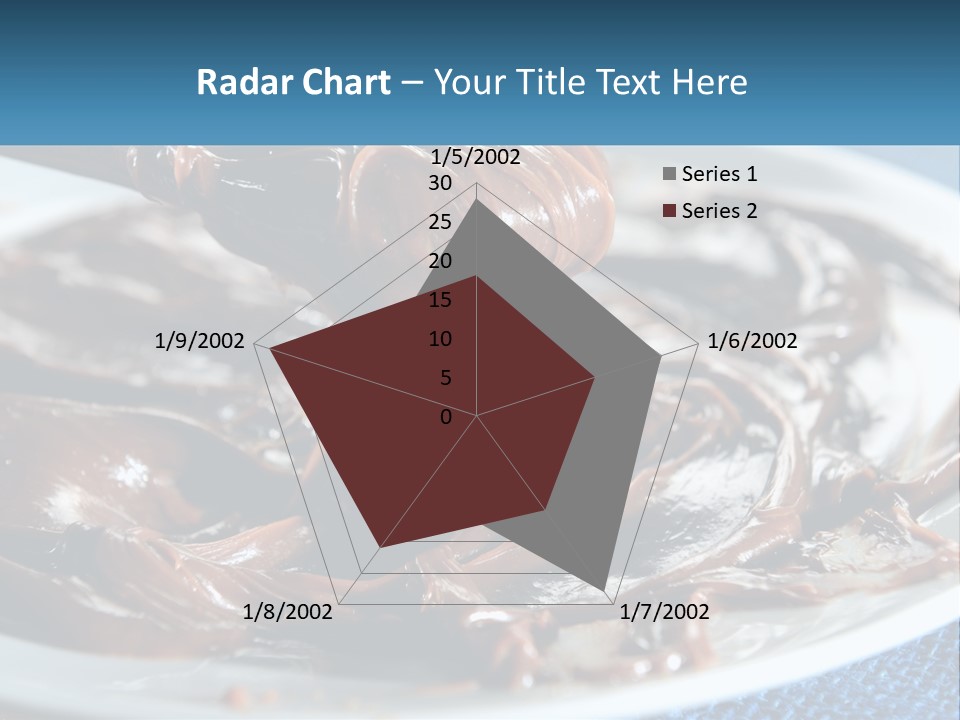 A Plate Of Melted Chocolate On A Table PowerPoint Template