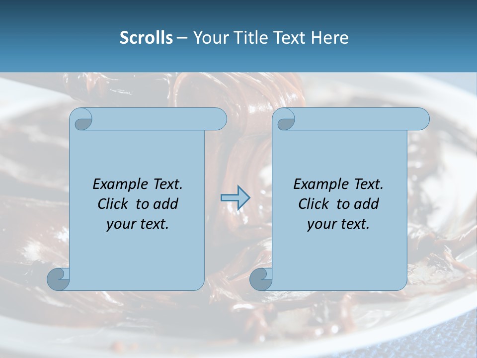 A Plate Of Melted Chocolate On A Table PowerPoint Template