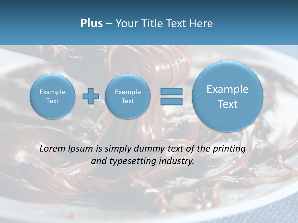 A Plate Of Melted Chocolate On A Table PowerPoint Template