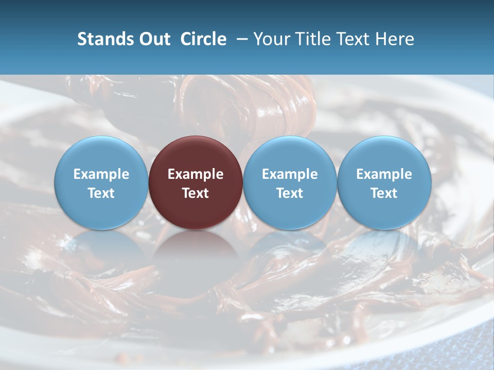 A Plate Of Melted Chocolate On A Table PowerPoint Template