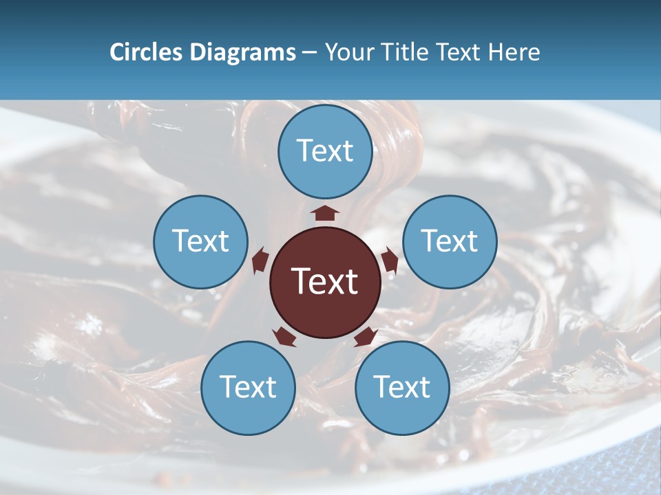 A Plate Of Melted Chocolate On A Table PowerPoint Template
