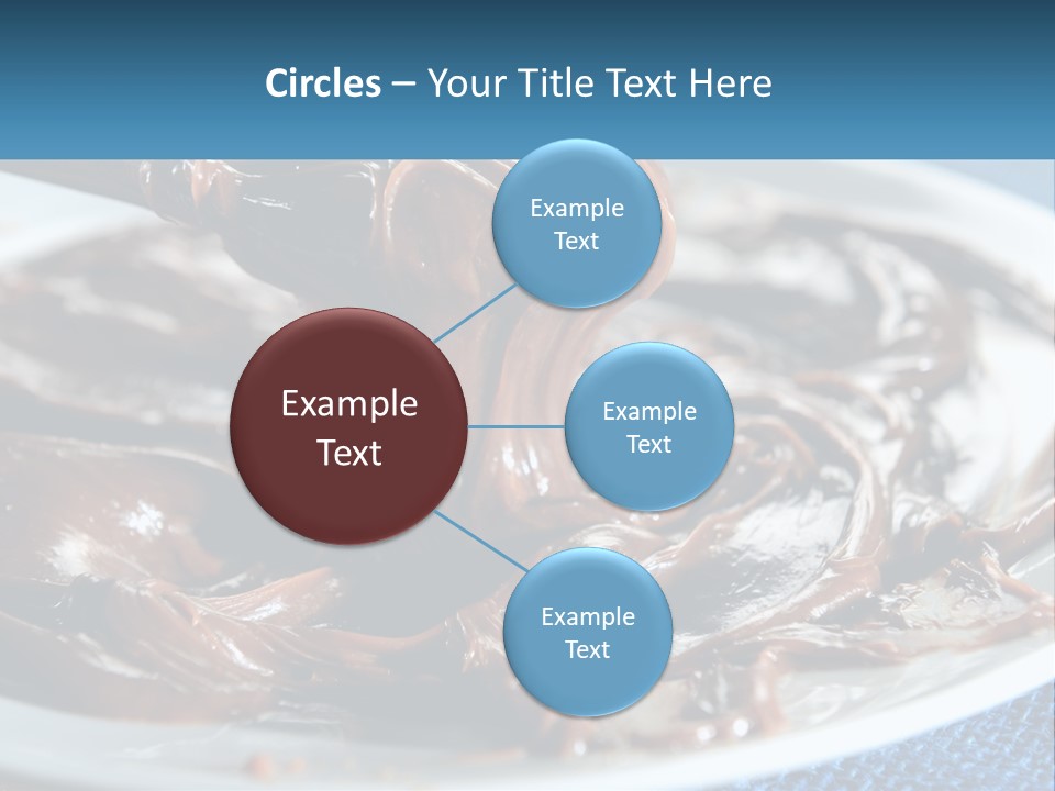 A Plate Of Melted Chocolate On A Table PowerPoint Template
