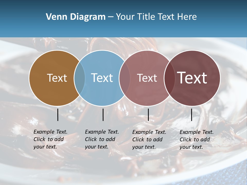 A Plate Of Melted Chocolate On A Table PowerPoint Template