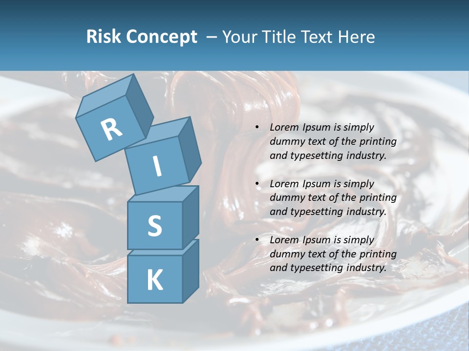 A Plate Of Melted Chocolate On A Table PowerPoint Template