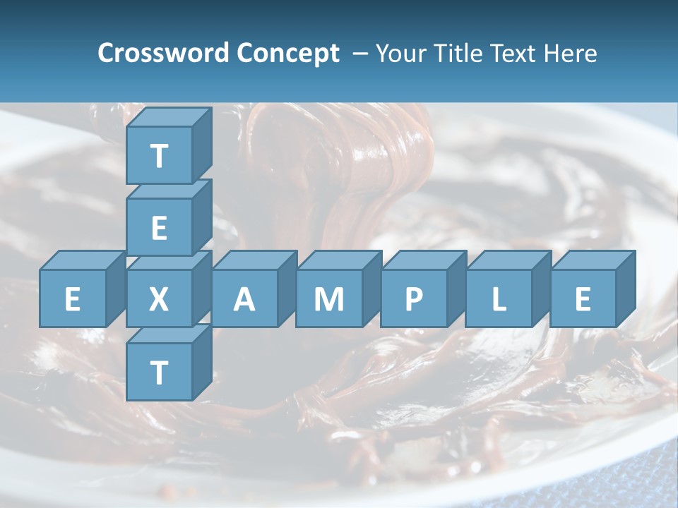 A Plate Of Melted Chocolate On A Table PowerPoint Template