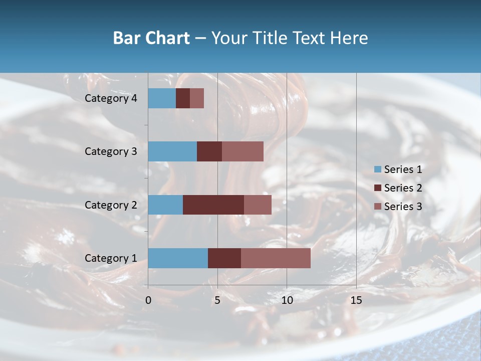 A Plate Of Melted Chocolate On A Table PowerPoint Template