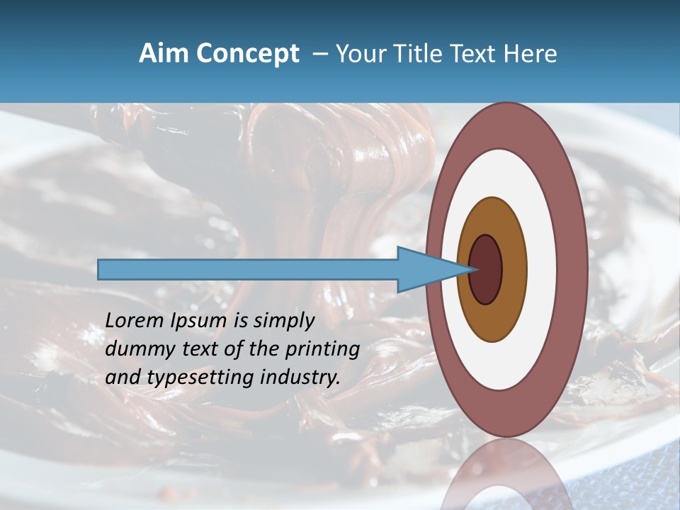 A Plate Of Melted Chocolate On A Table PowerPoint Template