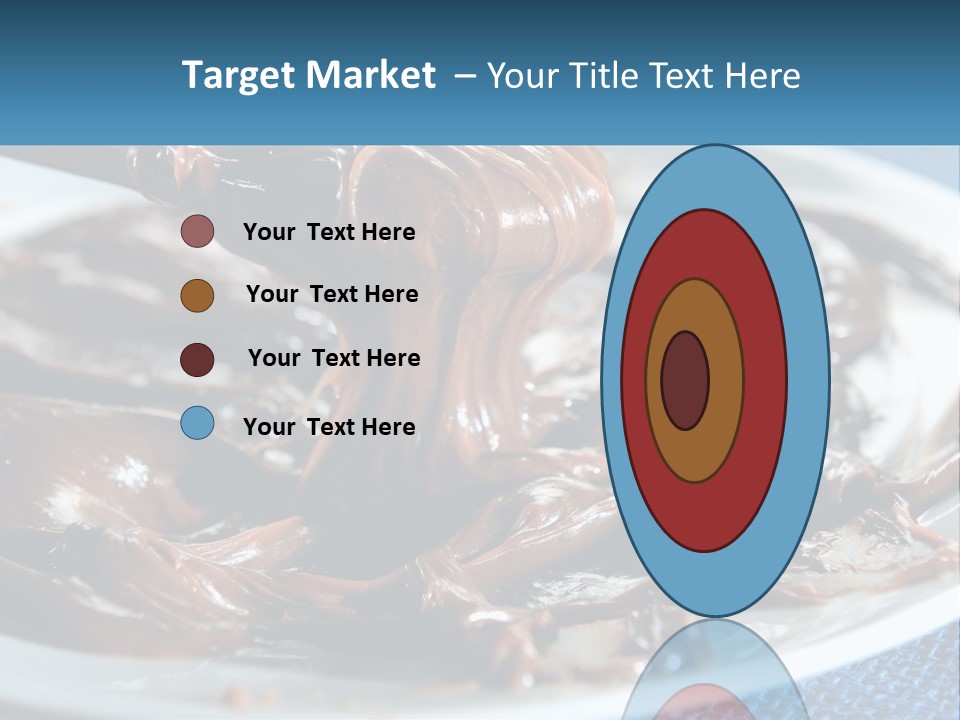 A Plate Of Melted Chocolate On A Table PowerPoint Template