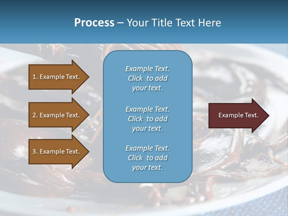 A Plate Of Melted Chocolate On A Table PowerPoint Template