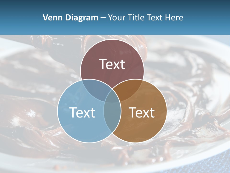 A Plate Of Melted Chocolate On A Table PowerPoint Template