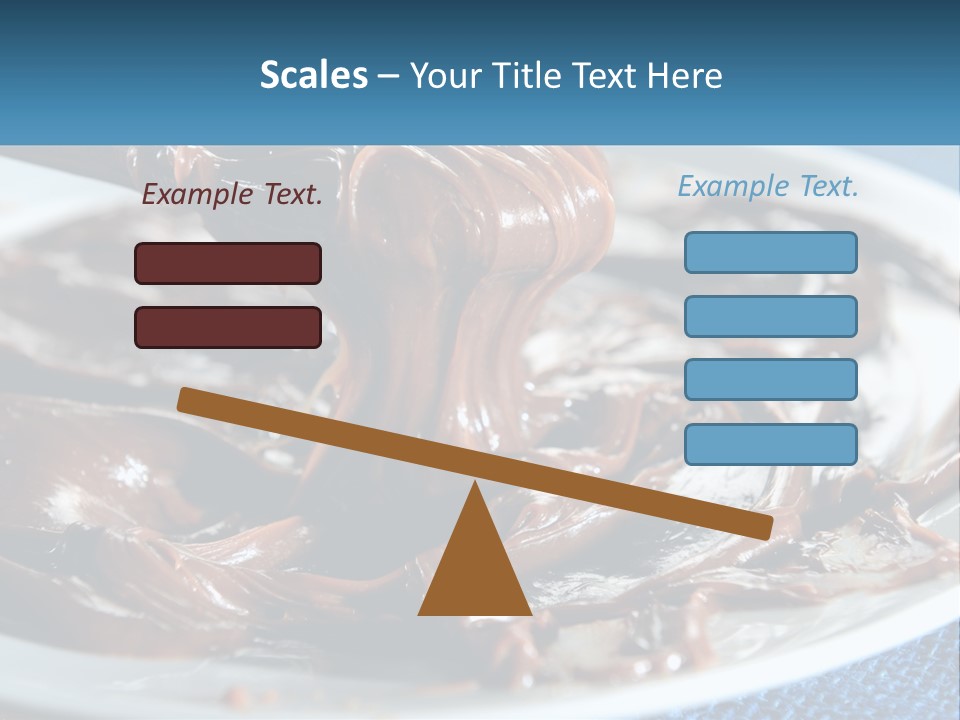 A Plate Of Melted Chocolate On A Table PowerPoint Template