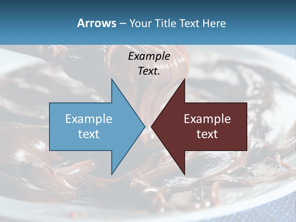 A Plate Of Melted Chocolate On A Table PowerPoint Template