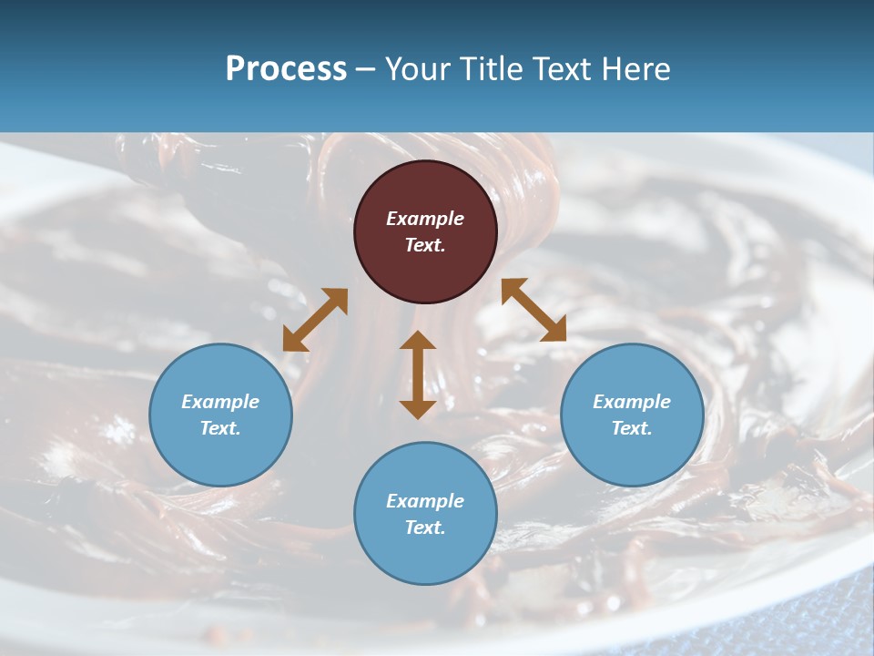 A Plate Of Melted Chocolate On A Table PowerPoint Template