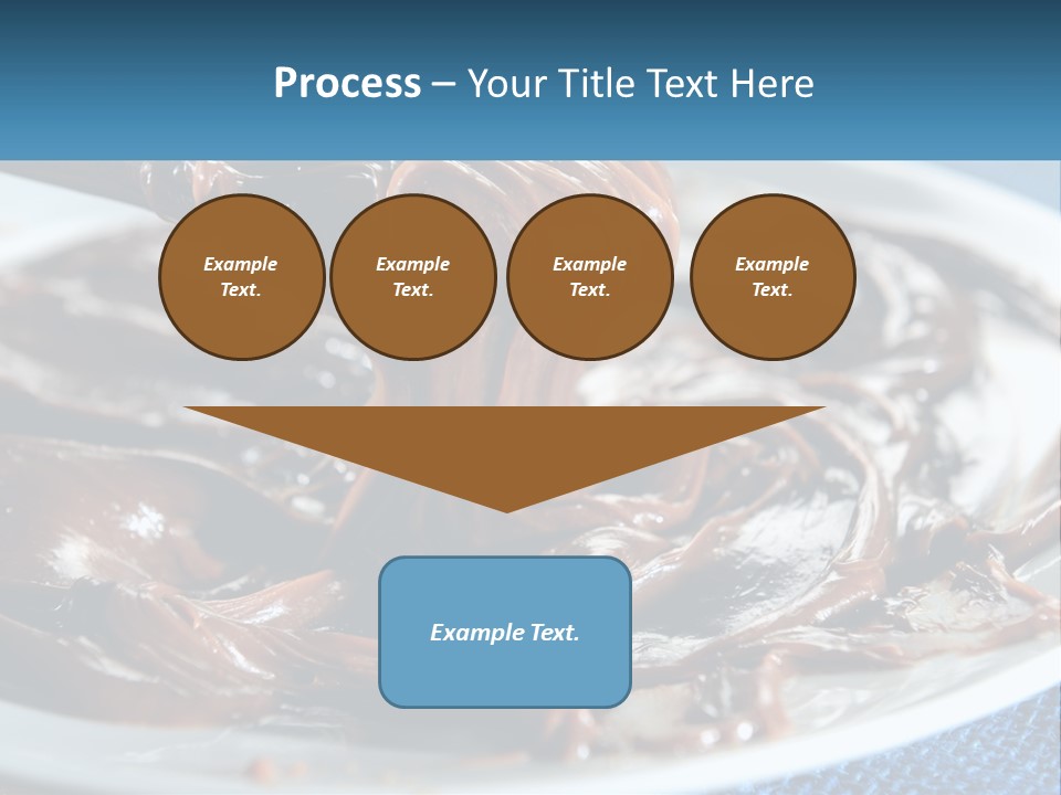 A Plate Of Melted Chocolate On A Table PowerPoint Template