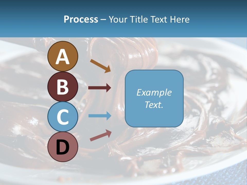 A Plate Of Melted Chocolate On A Table PowerPoint Template