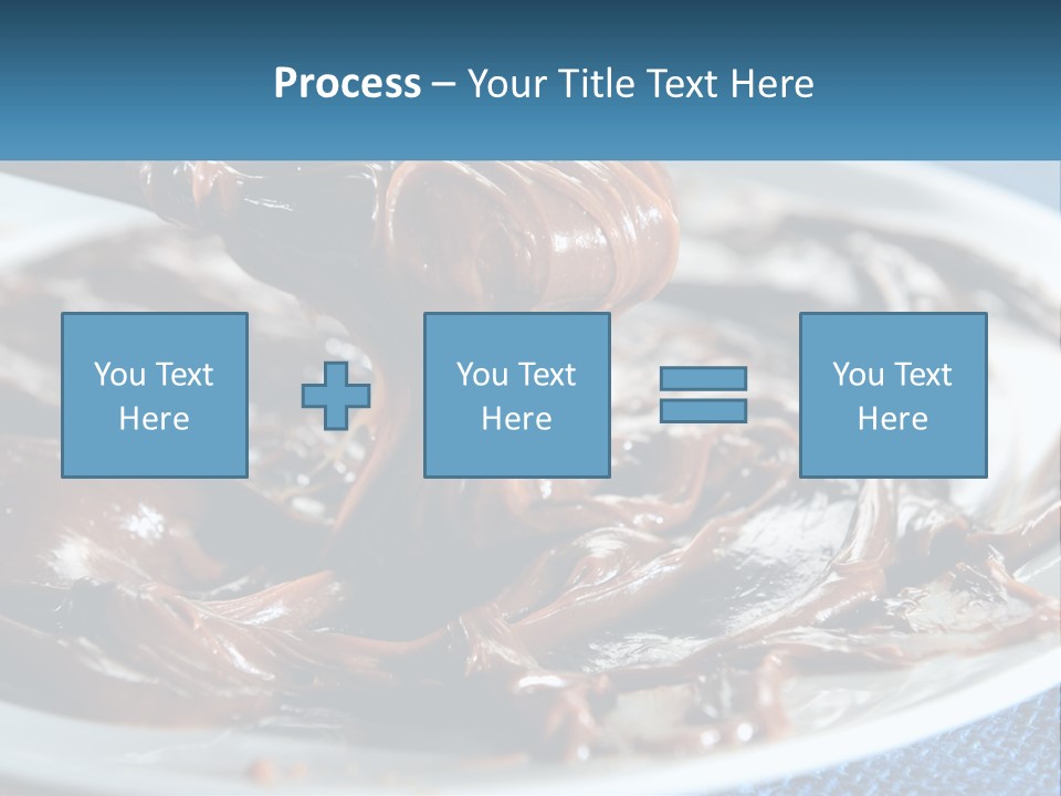 A Plate Of Melted Chocolate On A Table PowerPoint Template