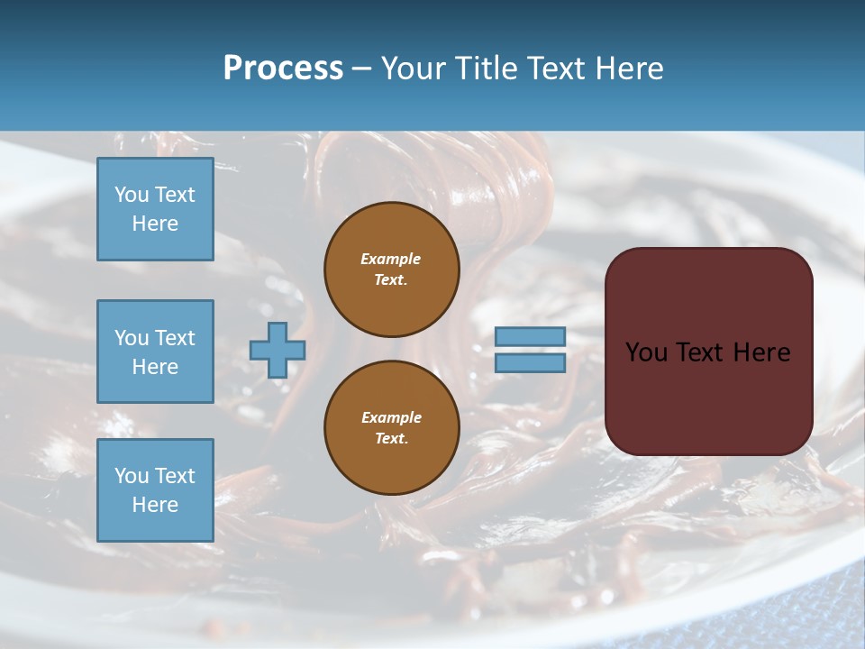A Plate Of Melted Chocolate On A Table PowerPoint Template