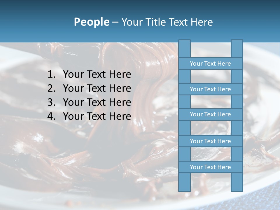 A Plate Of Melted Chocolate On A Table PowerPoint Template