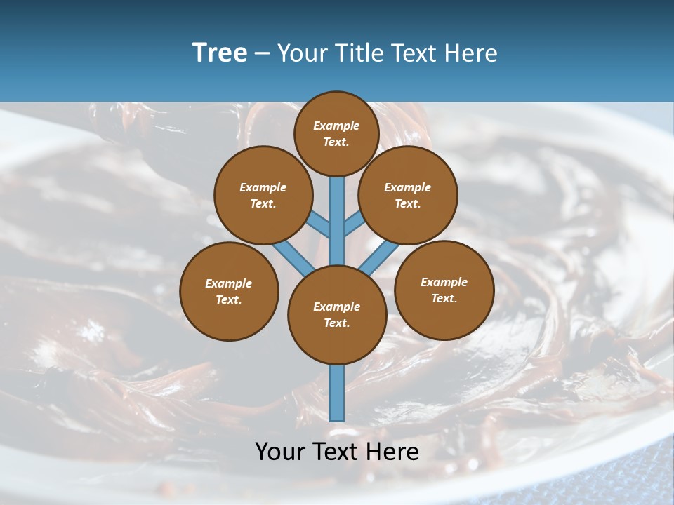 A Plate Of Melted Chocolate On A Table PowerPoint Template