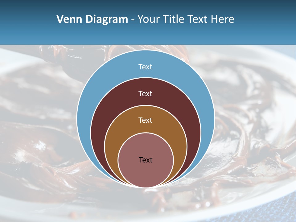 A Plate Of Melted Chocolate On A Table PowerPoint Template