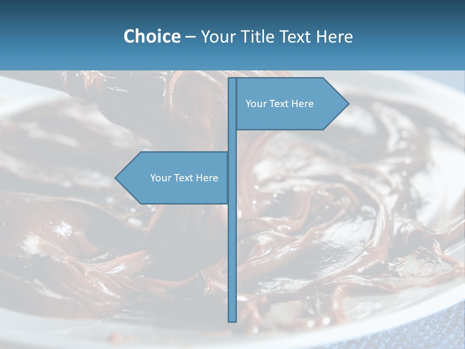 A Plate Of Melted Chocolate On A Table PowerPoint Template