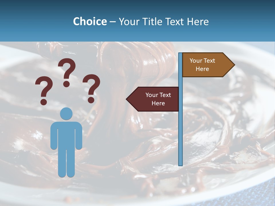 A Plate Of Melted Chocolate On A Table PowerPoint Template