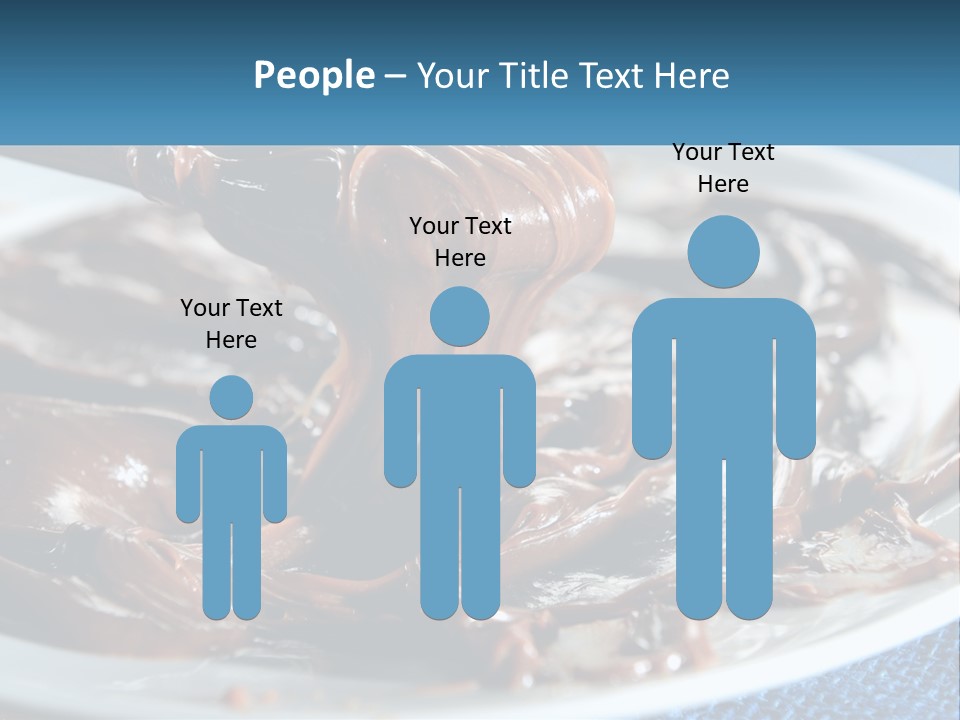 A Plate Of Melted Chocolate On A Table PowerPoint Template