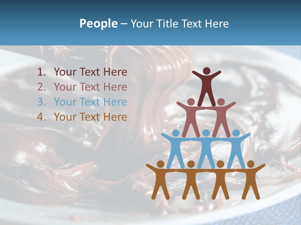 A Plate Of Melted Chocolate On A Table PowerPoint Template
