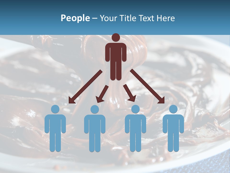 A Plate Of Melted Chocolate On A Table PowerPoint Template