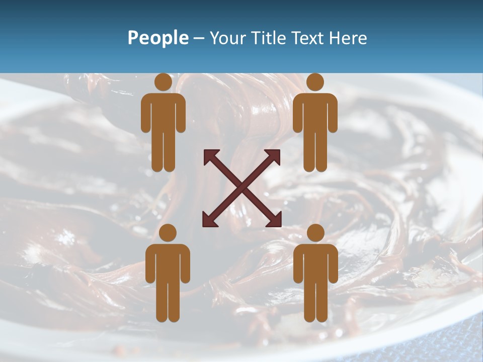 A Plate Of Melted Chocolate On A Table PowerPoint Template