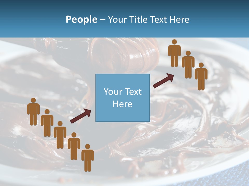 A Plate Of Melted Chocolate On A Table PowerPoint Template