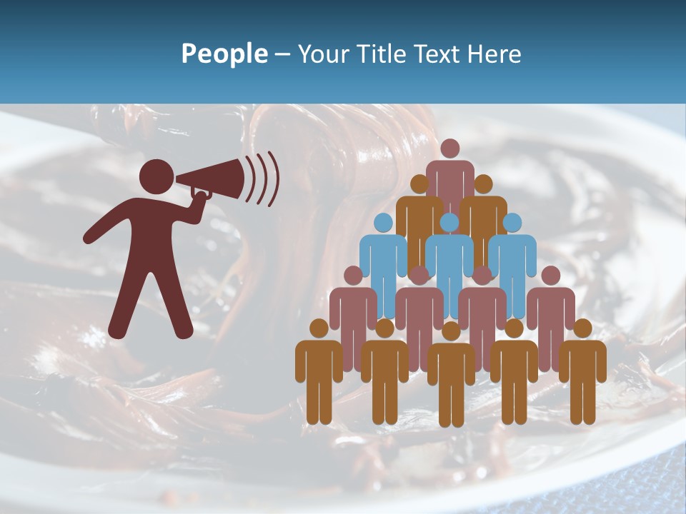 A Plate Of Melted Chocolate On A Table PowerPoint Template