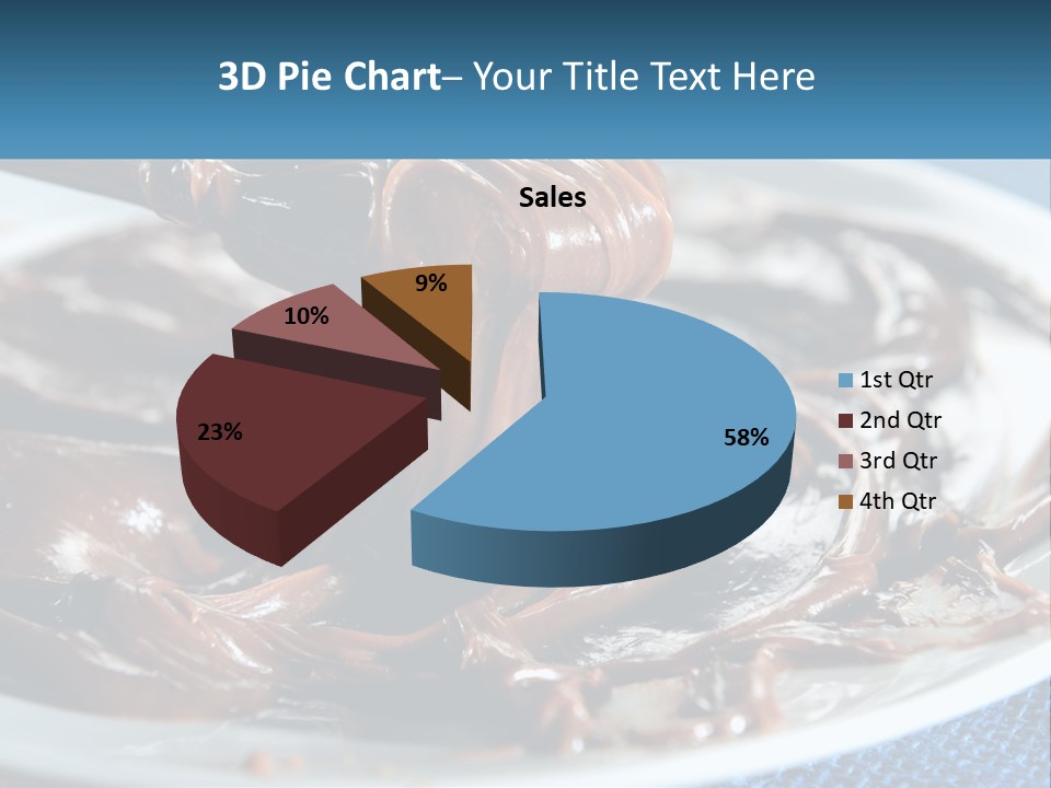 A Plate Of Melted Chocolate On A Table PowerPoint Template