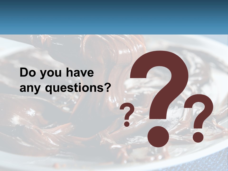 A Plate Of Melted Chocolate On A Table PowerPoint Template
