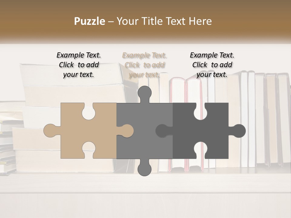 A Row Of Books Sitting On Top Of A Wooden Table PowerPoint Template