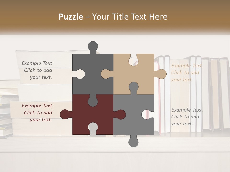 A Row Of Books Sitting On Top Of A Wooden Table PowerPoint Template