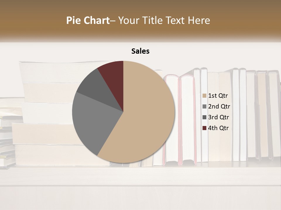 A Row Of Books Sitting On Top Of A Wooden Table PowerPoint Template