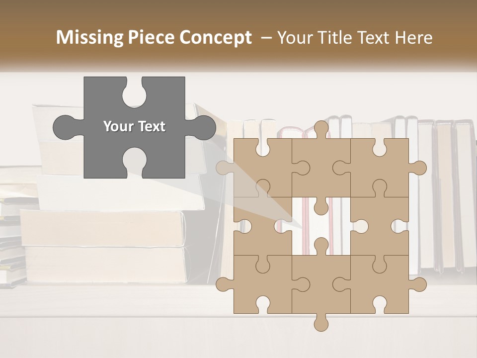 A Row Of Books Sitting On Top Of A Wooden Table PowerPoint Template