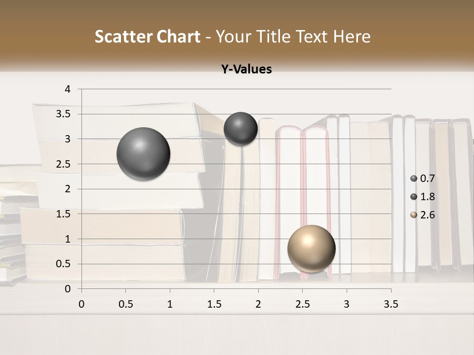 A Row Of Books Sitting On Top Of A Wooden Table PowerPoint Template