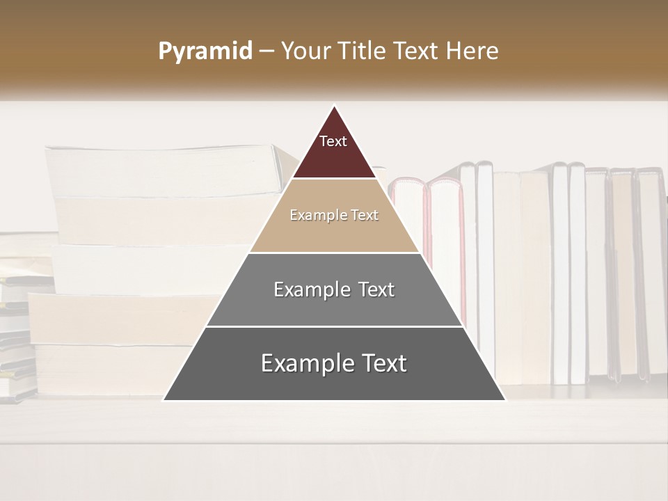 A Row Of Books Sitting On Top Of A Wooden Table PowerPoint Template