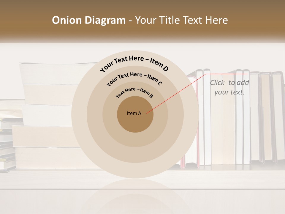 A Row Of Books Sitting On Top Of A Wooden Table PowerPoint Template