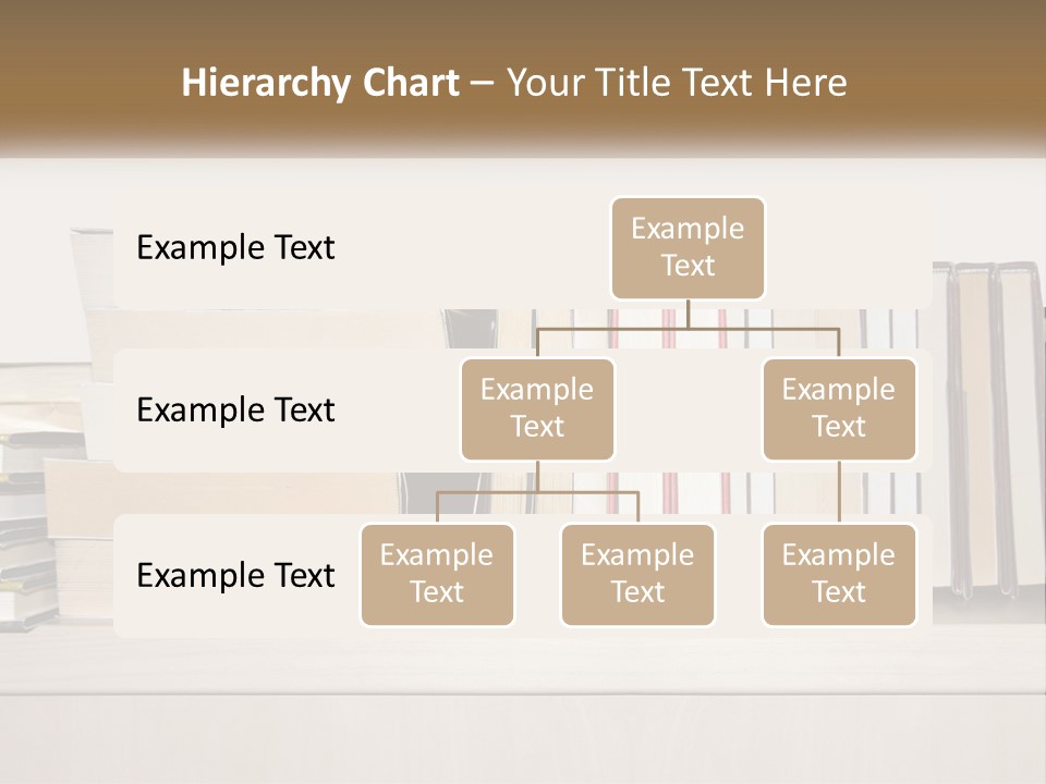 A Row Of Books Sitting On Top Of A Wooden Table PowerPoint Template