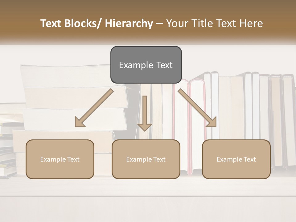 A Row Of Books Sitting On Top Of A Wooden Table PowerPoint Template