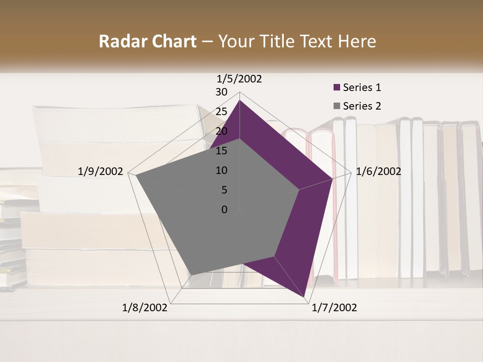 A Row Of Books Sitting On Top Of A Wooden Table PowerPoint Template