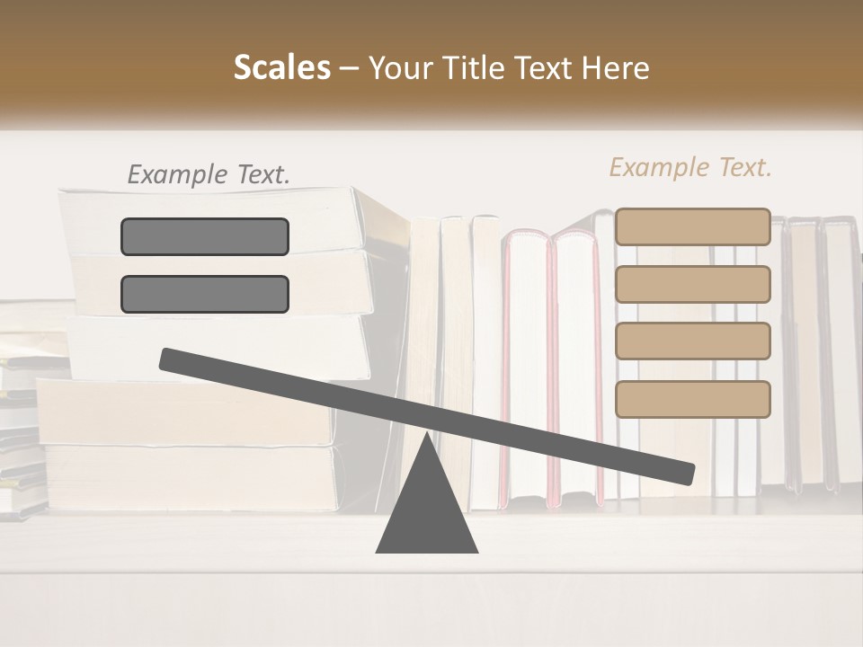 A Row Of Books Sitting On Top Of A Wooden Table PowerPoint Template