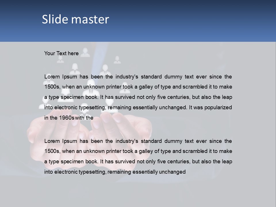 A Person Holding Out Their Hands With A Group Of People In The Middle PowerPoint Template